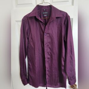 Men's Long-Sleeve Purple Dress Shirt